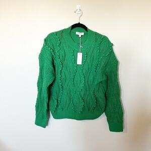 Gilli green textured knit sweater women’s large new with tags